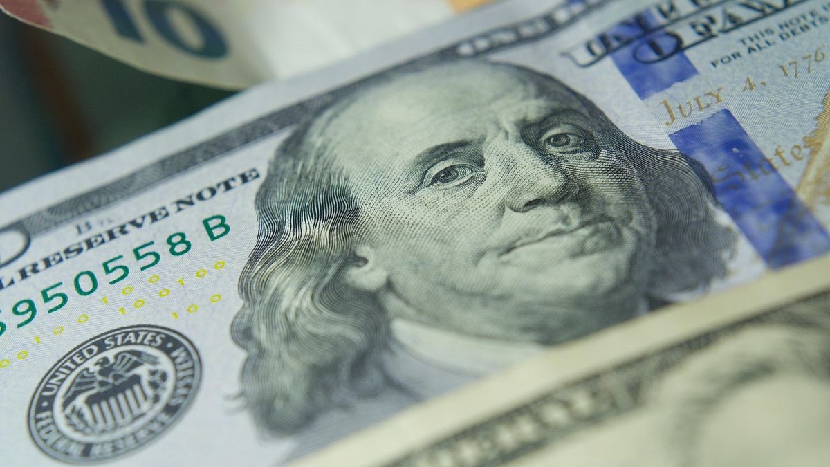 The dollar came down again and perforated its minimum so far this month