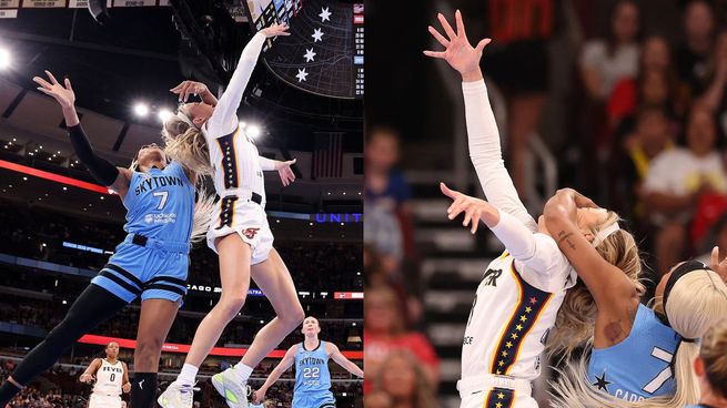 Sophie Cunningham volvió a quedar en el centro de la escena de la WNBA tras una dura falta recibida durante el partido entre Indiana Fever y Chicago Sky.