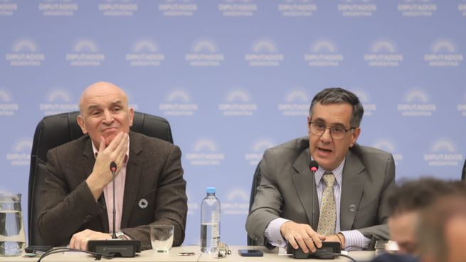 José Luis Espert y Alejandro Finocchiaro, presidentes de las comisiones de Presupuesto y Educación respectivamente.