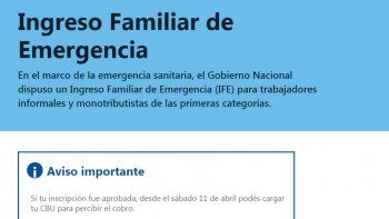 tutorial para elegir el medio de cobro del ife para los no bancarizados y sin cbu