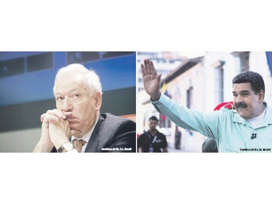 El canciller español, José Manuel García-Margallo, y el  presidente venezolano, Nicolás Maduro, protagonistas de una nueva crisis bilateral. Una declaración parlamentaria en España contra el encarcelamiento de líderes antichavistas desató una pelea que incluye infrecuentes insultos.